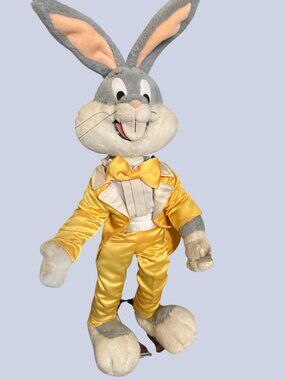 Bugs Bunny 50th Birthday Plush Doll Limited Edition Gold Suit Vintage
